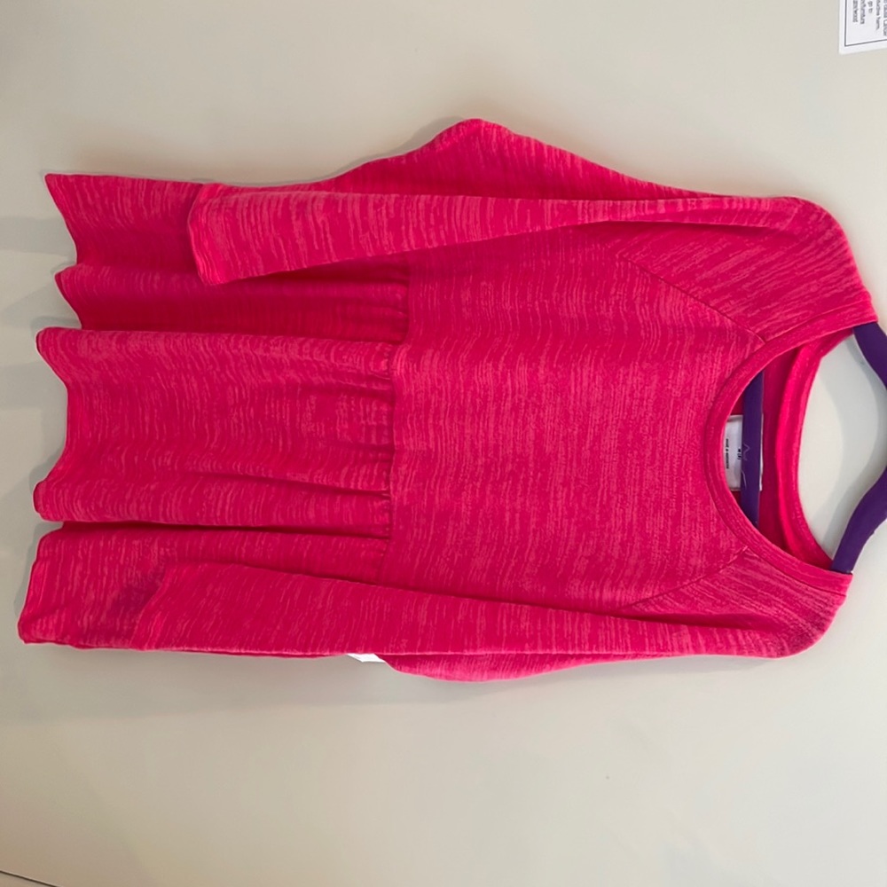 Pink lightweight long sleeve dress